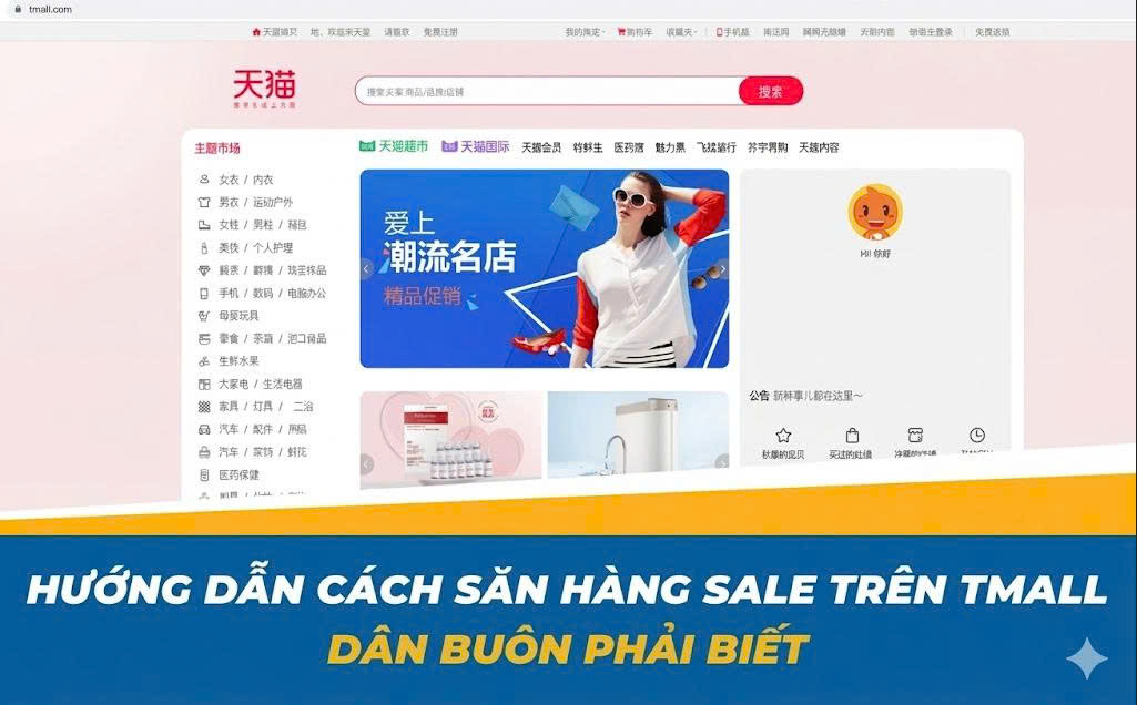 Hướng dẫn cách săn hàng sale trên tmall dân buôn phải biết